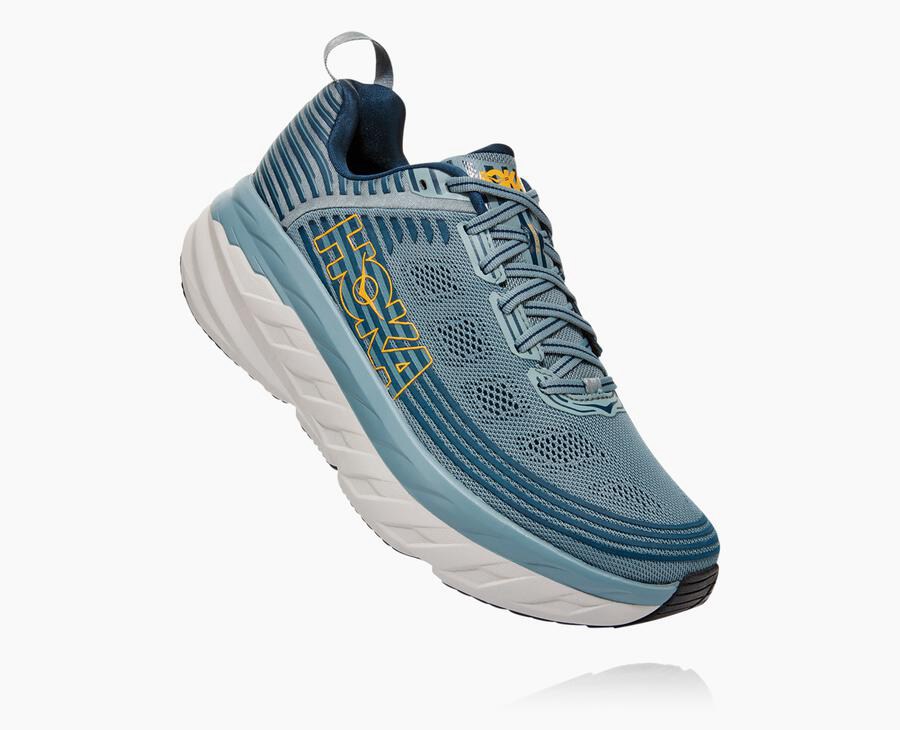 Hoka Australia One One Bondi 6 - Mens Running Shoes Blue - UHFWN-0451